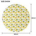 thumbnail image 6 of Yellow Lemon Fruit Slices White Pattern Round Tablecloth 60"x60",Wrinkle Wipeable Table Cloth for Kitchen Dining Room Picnic Patio Party, 6 of 6