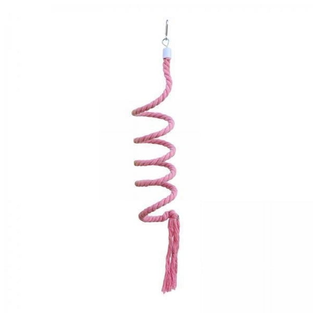 2x Percha de Cuerda en Espiral para Pájaros, Perca Oscilante en Espiral para Loros, Suministros para Mascotas, Jaula, Perca de Pie, Cuerda de Escalada 2 piezas