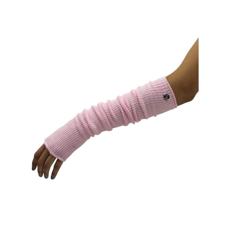 Pink Long Arm Warmers With Thumb Hole - Walmart.com