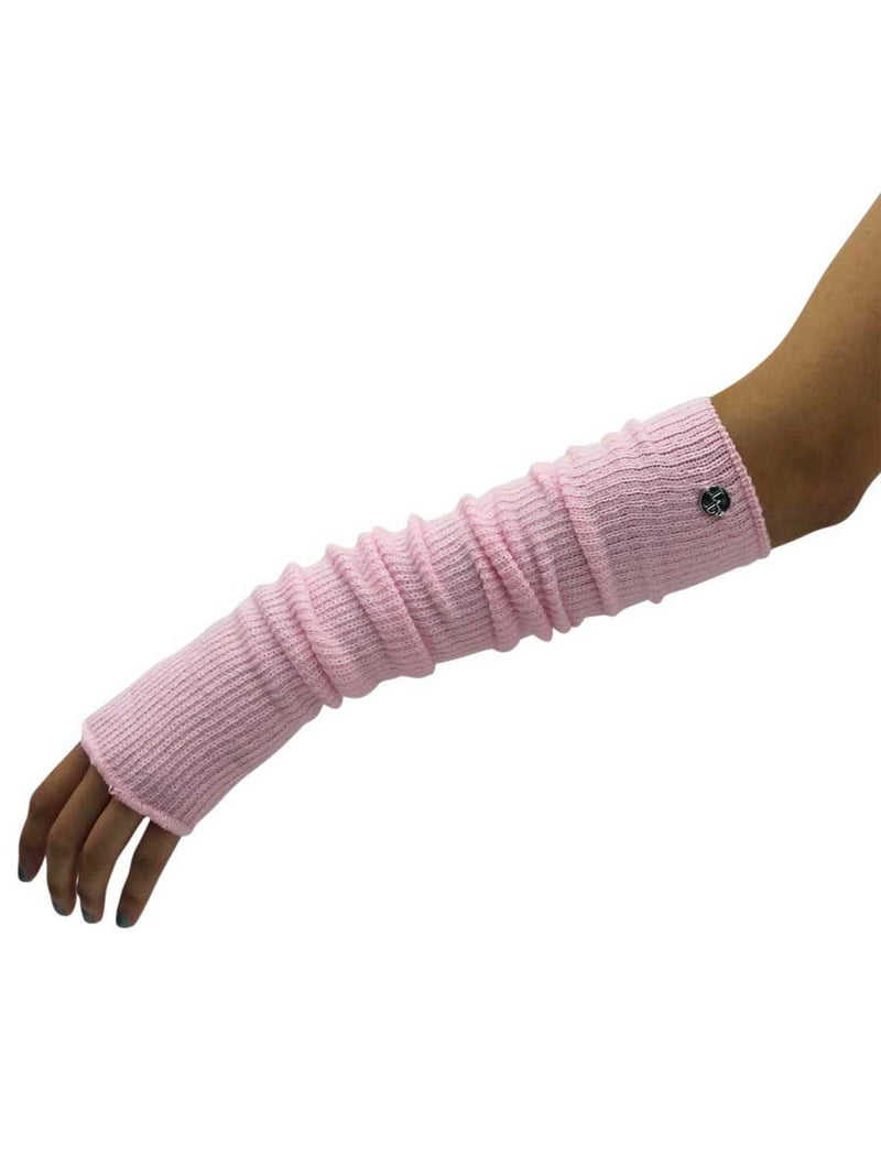 手袋 Flight Arm Warmers Pink Long Arm Warmers With Thumb Hole - Walmart.com