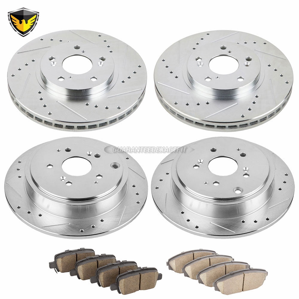 For Acura MDX 2001 2002 Front Rear Brake Pads And Rotors Kit