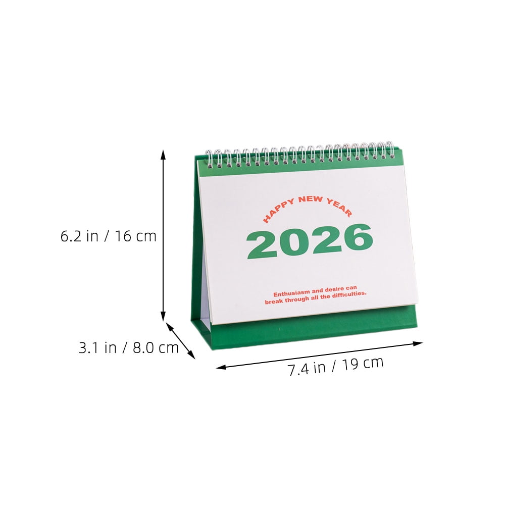 ELAYARD 4-Piece 2026 English Desk Calendar Set with Standing Design and Monthly Habit Tracker for Home & Office Use