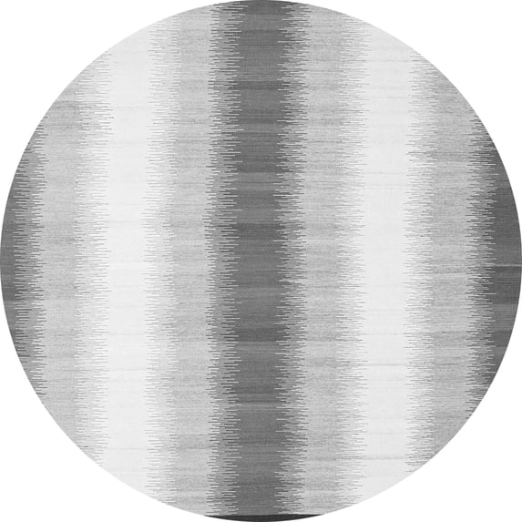 Ahgly Company Indoor Round Abstract Gray Contemporary Area Rugs, 6' Round