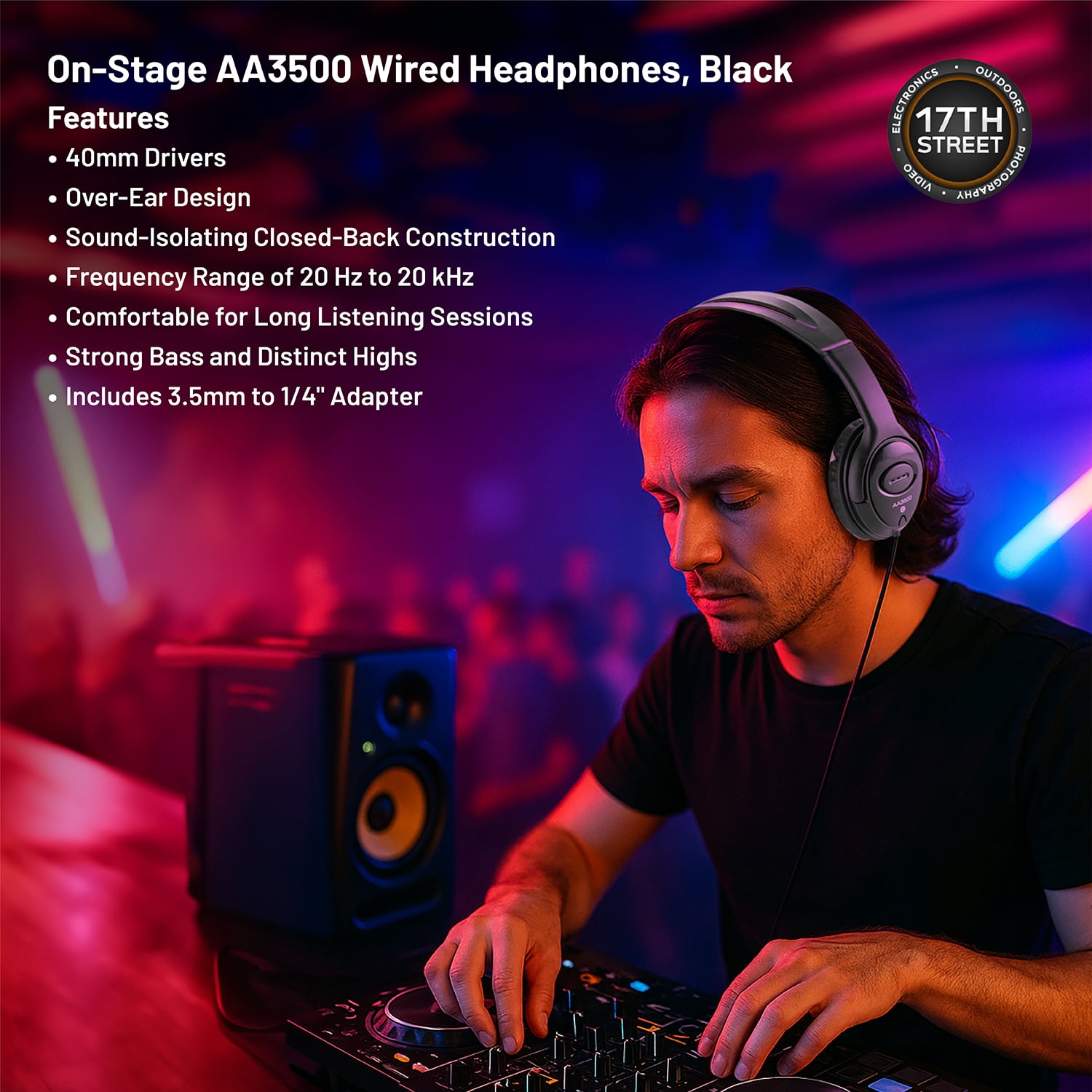 Hercules DJControl Inpulse T7 Black DJ Controller+Headphones+Laptop Stand Bundle