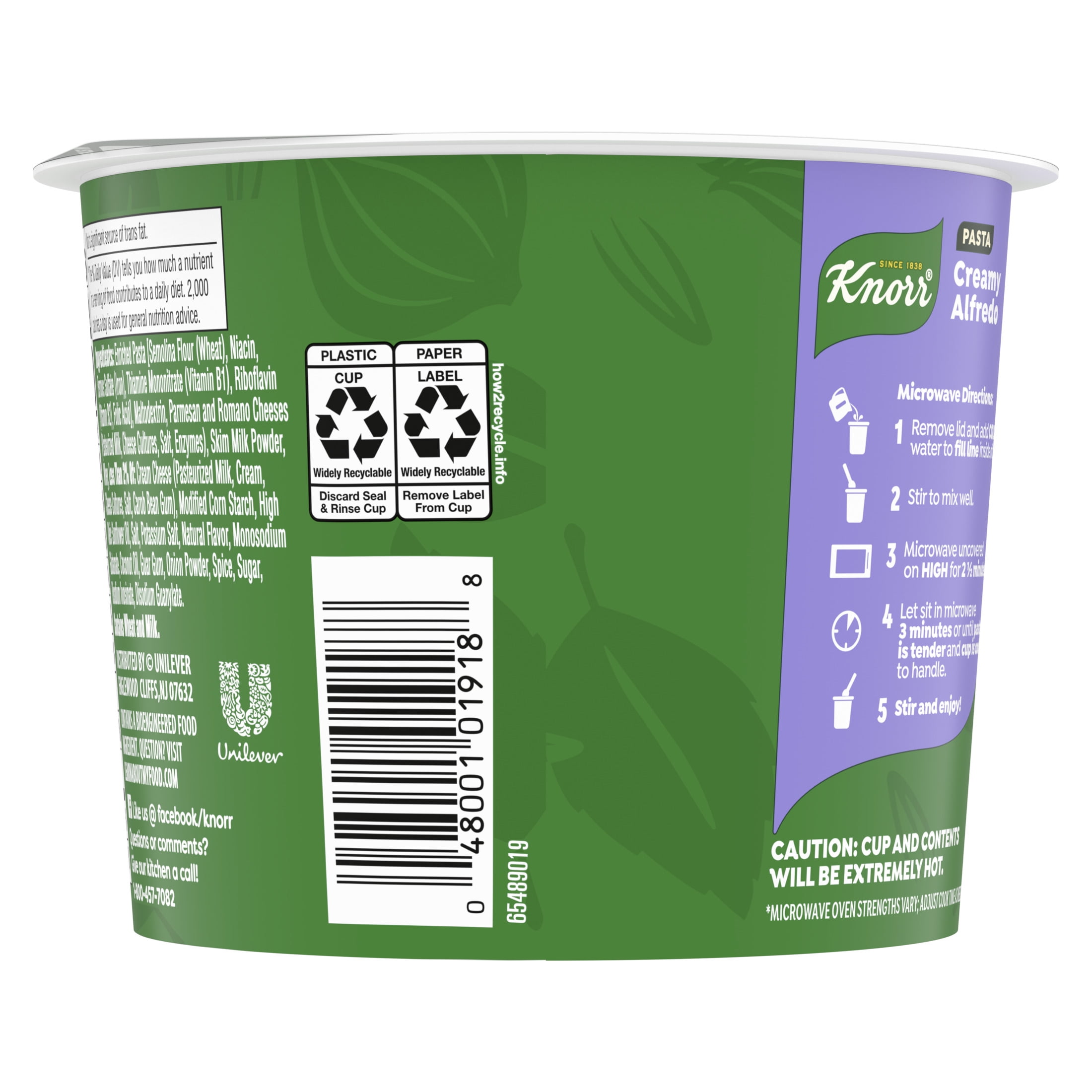 Knorr Sides Creamy Alfredo Pasta Cup 1.7oz, Made With Real Cheese