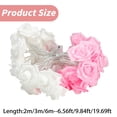 thumbnail image 3 of ZFSBZBS 1Pc LED Rose Flower String Lights Rose Lights for Home Room Bedroom Decor Operated Lights for Birthday Wedding,White,6-meter 40 light plug-in model, 3 of 9