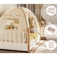 thumbnail image 2 of Toddler Twin Canopy Bed Tent, Indoor Blackout Kids Sleeping Tent, Portable Privacy Foldable Bed & Floor Tent, Breathable Draft-proof Design for Bunk, 2 of 6