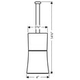 thumbnail image 2 of Hansgrohe Axor 41536820 Citterio Toilet Brush Holder Floor Version with Frosted Crystal Glass Cup, Various Colors, 2 of 2