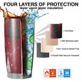 thumbnail image 7 of 20oz Tumblers Red Christmas Tree and Snow Pattern Stainless Steel Vacuum Insulated Double Wall Travel Tumbler Cups Mug with Lid and Straw,Cleaning Brush for Cold & Hot Drinks, 7 of 7