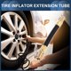 thumbnail image 3 of 1pc 4.72" 7.8mm ID Tubo de extensión para inflador de neumáticos 0.305inx32TPI Nylon Negro para automóvil motocicleta bicicleta, 3 of 7