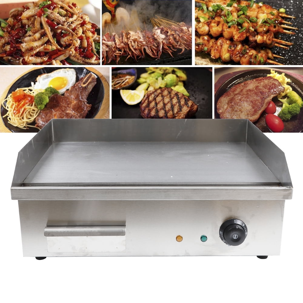 "22Inch Electric Countertop Griddle 1600W Commercial OnePiece