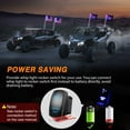 thumbnail image 5 of Nilight 2PCS 4FT RGB LED Whip Light with Spring Base Remote App Control w/DIY Chasing Patterns Turn Signal & Brake Lights for ATV UTV Polaris RZR Can-am Dune Buggy Jeep, 5 of 7