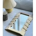 thumbnail image 3 of Aesthetic Wave Pattern Irregular Frame Mirror, Decorative Desk Wall Mirror For Living Room Bedroom Hallway Home DecorGift, 3 of 3