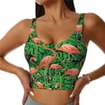 thumbnail image 1 of Balery Flamingo Sujetadores deportivos con espalda cruzada para mujer, acolchados, sin costuras, de alto impacto, ideales para yoga, gimnasio, entrenamiento y fitness.-Large, 1 of 8