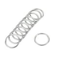 thumbnail image 1 of Uxcell Metal O Ring Non Welded Rings for Hardware DIY Leather Craft Silver Tone 32mm, 1 of 4