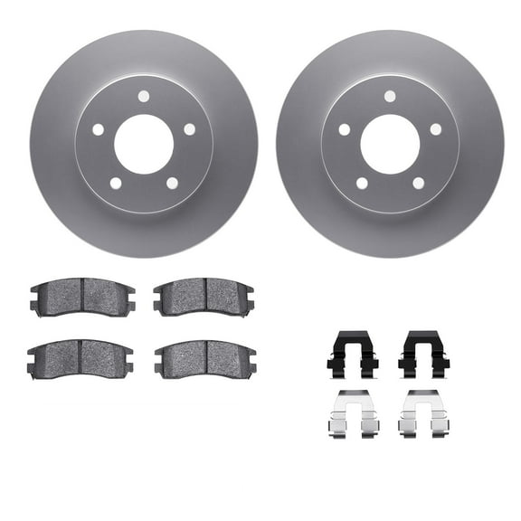 Dynamic Friction Company Rear Geospec Brake Rotors with 5000 Advanced Brake Pads includes Hardware 4512-52022