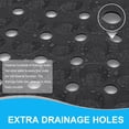 thumbnail image 4 of Buganda Bath Mat for Tub Non Slip, Extra Long Bath Mat with Drain Holes and Suction Cups, Machine Washable Shower Mat, 39"x15", Black, 4 of 9