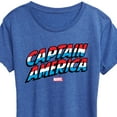 thumbnail image 3 of Marvel Captain America - Logo - Women's Short Sleeve Graphic T-Shirt, 3 of 5
