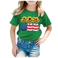 thumbnail image 2 of Mrzhqd 4Th Of July Shirts For Boys Girls Summer Toddler Independence Day Short Sleeve Prints T Shirt Tops Clothes Green 10-11 Years, 2 of 4