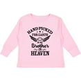 thumbnail image 3 of Inktastic Handpicked for Earth By My Brother in Heaven Angel Wings Boys or Girls Long Sleeve Toddler T-Shirt, 3 of 5
