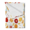 thumbnail image 2 of Modern Soft Flannel Fleece Throw Blanket, Fruits Pomegranate Orange Juice Kitchen Lemon Yummy Food Illustration, Cozy Plush for Indoor and Outdoor Use, 70" x 90", Apricot Ruby, by Ambesonne, 2 of 5
