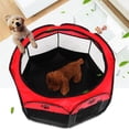 thumbnail image 2 of HURRISE Foldable Pet Tent Mesh Cage Portable Exercise & Play Tent Mesh Cover,Red, 2 of 7