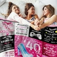 thumbnail image 5 of 40th Birthday Gifts for Women, 40th Birthday Blanket for Women, 40th Birthday Gifts for Women Friendship, 40th Gifts for Women Birthday Unique, for Her Friend Mom Sister Wife Woman, 50"x60", 5 of 6