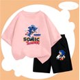 thumbnail image 3 of Conjunto de camiseta de pareja de Sonic para niños, traje de verano 2024, ropa para niñas de 2 a 12 años, ropa para niños, madre e hijos, 3 of 5