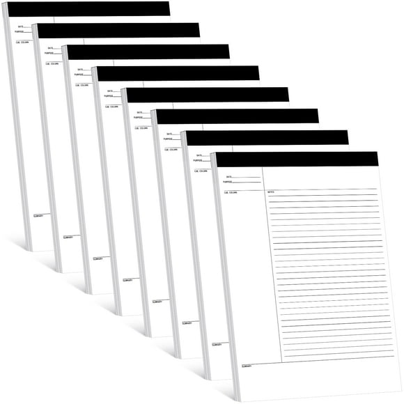 Legal Pads Outus, paquete de 8 unidades, 21,59 x 29,84 cm, 50 hojas, color blanco