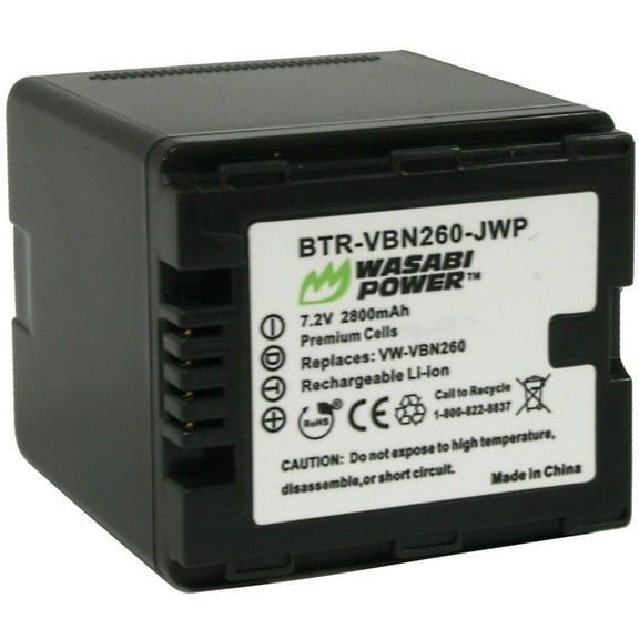 Wasabi Power Battery for Panasonic VW-VBN260 (2800mAh)