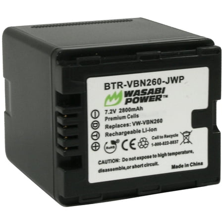 Wasabi Power Battery for Panasonic VW-VBN260 (2800mAh)