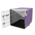 thumbnail image 3 of Floral Dog Crate Cover, Doodle Flower Silhouettes Rose Aster Daisy Petals Fragrance Meadow Art, Easy to Use Pet Kennel Cover Small Dogs Puppies Kittens, 7 Sizes, Mauve and Pastel Pink, by Ambesonne, 3 of 6