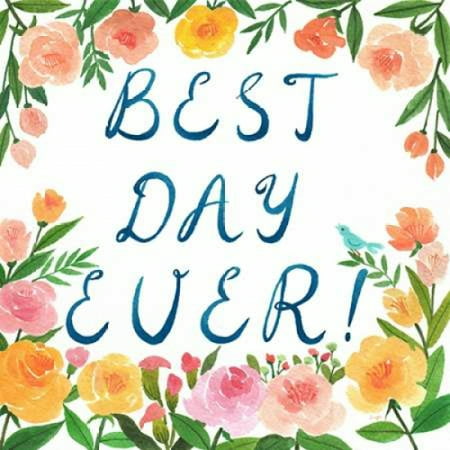 Best Day Ever Rolled Canvas Art - Lings Workshop (12 x