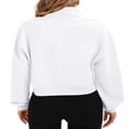 thumbnail image 4 of PENGXIANG Femmes Sweat-Shirts Demi-Zip Stand Col Pull-Over à Manches Longues, 4 of 5