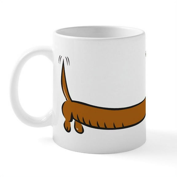 CafePress - Doxie Dachshund Cartoon Mug - 11 oz Ceramic Mug - Novelty Coffee Tea Cup