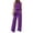 07#Dark Purple, variant on Two Piece Sets for Women Summer Outfits 2026 Lounge Sets Mock Neck Tops Wide Leg Pants Travel Fashion Clothing Purple 2XL