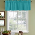 thumbnail image 4 of Teal Valances for Windows, Decorative Rod Pocket Window Valance Curtains, Turquoise Pure Teal Short Curtain Drapes for Kitchen/Bathroom/Living Room, 2 Panels, 60" W x 18" L, 4 of 8