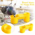thumbnail image 4 of Aximioll Yellow Bird Double Water Feeder, Plastic Automatic Pigeon Water Dispenser, Bottle Connect Drinking Cup, Bird Cage Accessory for Pigeons, Parrots, 4 of 5