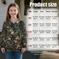thumbnail image 7 of Uorisanigo Girls Half Zip Pullover Sweatshirt Oversized Long Sleeve Pullover Top Outerwear for Vacation Shopping Exercise Wear Dead Branch and Leaf Print Athletic Shirts Tops, 7 of 7