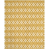 SAFAVIEH Cedar Brook Dubhan Geometric Cotton Area Rug, Citron/Ivory, 9' x 12'