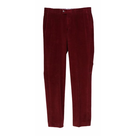 Hiltl Men's Red Supima Corderoy Pants & Capri - 37