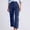 Navy, variant on Women's High Waist Straight Leg Ankle Trousers Comfortable Stretchy Slim Fit Cropped Casual Pants Women's Comfortable Lightweight Regular Pants Girl Pull On Sweatpants