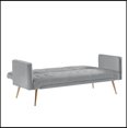 thumbnail image 4 of Morden Velvet Futon Sofa Bed for Living Room, Convertible 3 Adjustable Couch Loveseat with Metal Leg, 4 of 7