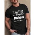 thumbnail image 1 of Michael Tee-Shirt Graphique pour Hommes - Manches Courtes Imprimées Été Décontracté, 1 of 4