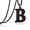 Black B Letter, variant on Baseball Initial A-Z Letter Necklace - Men's Baseball Charm Pendant in Stainless Steel Silver Chain, 22inch Personalized Gift