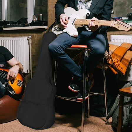 HOOWIFFY 1Set Black 60D Oxford Cloth Guitar Backpack for Electric Bass Gig Bag