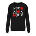 thumbnail image 2 of Lcziwo Heart Sweatshirts for Women Cute Love Graphic Casual Shirts Long Sleeve Crewneck Pullover Trendy Clothes Black,M, 2 of 6