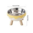 thumbnail image 3 of Loyerfyivos Stainless Steel Dog Bowl No Slide Dog Food Bowl Cats Food Bowl Avoid Knockover Pet Bowl No Chin High Legged Cats Bowl, 3 of 6