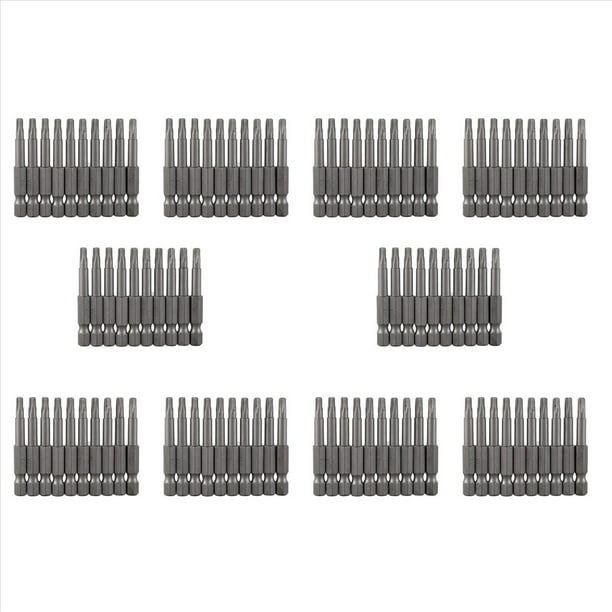 100 Piezas Punta de Destornillador de Torx de T20 Magnetica de 4 mm Vastago de de 6.3 mm Hexagonal