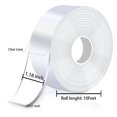 thumbnail image 2 of Cinta Nano de doble cara Cinta de montaje resistente - Paquete de 3 - Agarre fuerte, tiras de cinta de pared adhesivas fuertes reutilizables Cinta transparente para colgar en madera, hasta, 2 of 5